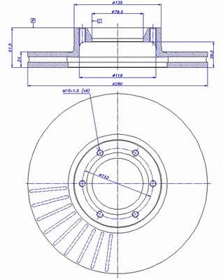 Car 142.548 Brake disc 142548