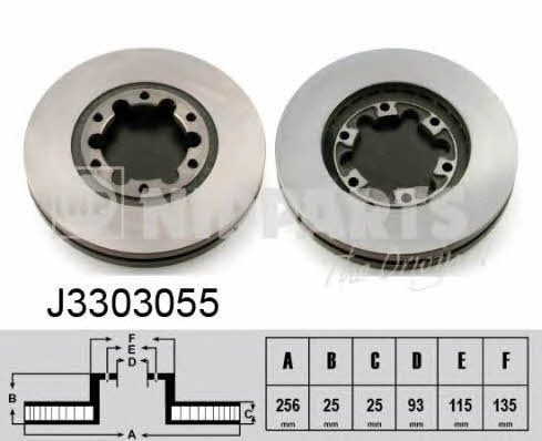 Nipparts J3303055 Brake disc J3303055