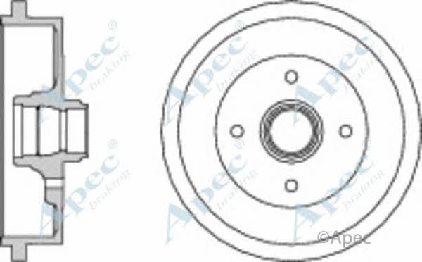 APEC braking DRM9154 Rear brake drum DRM9154