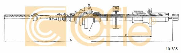 Cofle 10.386 Clutch cable 10386