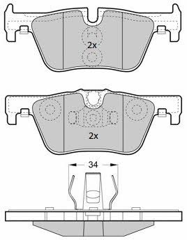 Fremax FBP-1874 Brake Pad Set, disc brake FBP1874