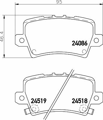 Hella-Pagid 8DB 355 006-751 Brake pad set 8DB355006751 8DB355006751 Hella-Pagid Brake pad set