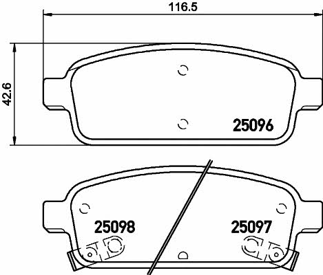 Hella-Pagid 8DB 355 015-211 Brake Pad Set, disc brake 8DB355015211