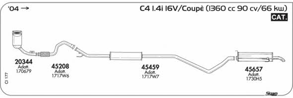 Sigam CI177 Exhaust system CI177