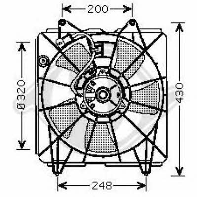 Diederichs 8521007 Hub, engine cooling fan wheel 8521007