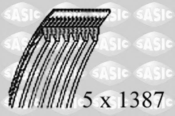 Sasic 1770061 V-ribbed belt 5PK1387 1770061