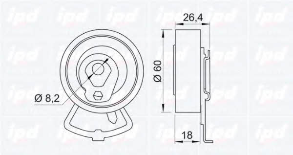 IPD 14-0139 Tensioner pulley, timing belt 140139