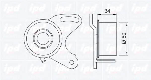 IPD 14-0190 Tensioner pulley, timing belt 140190