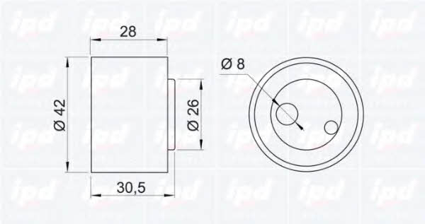 IPD 14-0232 Tensioner pulley, timing belt 140232