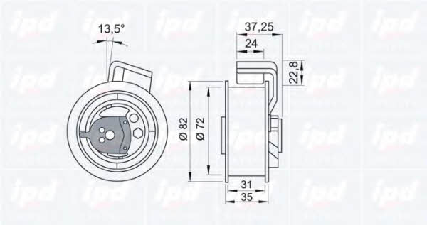 IPD 14-0264 Tensioner pulley, timing belt 140264