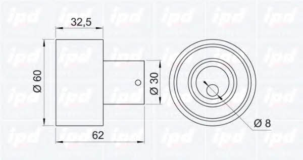 IPD 14-0360 Tensioner pulley, timing belt 140360