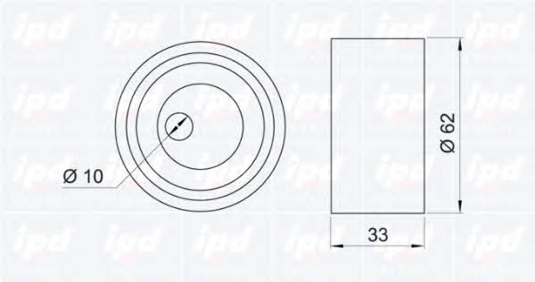 IPD 14-0397 Tensioner pulley, timing belt 140397