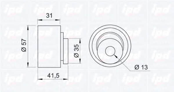 IPD 14-0508 Tensioner pulley, timing belt 140508