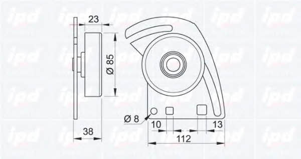 IPD 14-0515 V-ribbed belt tensioner (drive) roller 140515