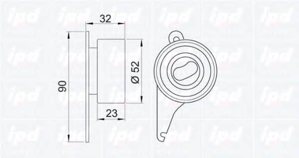 IPD 14-0569 Tensioner pulley, timing belt 140569