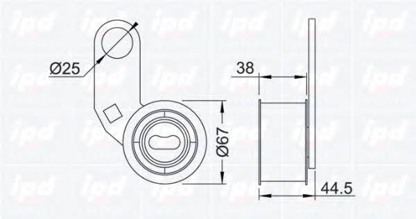 IPD 14-0593 Tensioner pulley, timing belt 140593