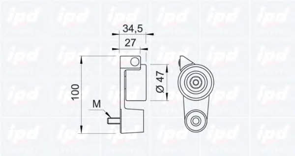 IPD 14-0614 Tensioner pulley, timing belt 140614