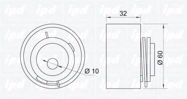 IPD 14-0663 Tensioner pulley, timing belt 140663