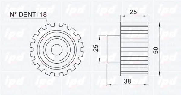IPD 15-0217 Tensioner pulley, timing belt 150217