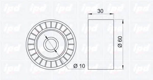 IPD 15-0741 V-ribbed belt tensioner (drive) roller 150741