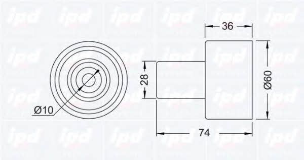 IPD 15-0763 Tensioner pulley, timing belt 150763