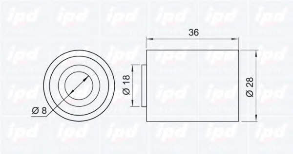 IPD 15-0392 Tensioner pulley, timing belt 150392