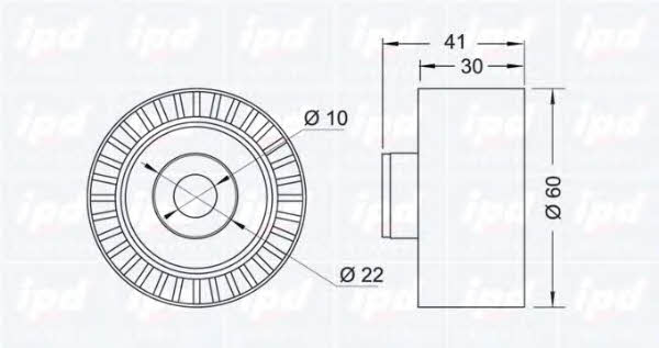 IPD 15-3084 Tensioner pulley, timing belt 153084