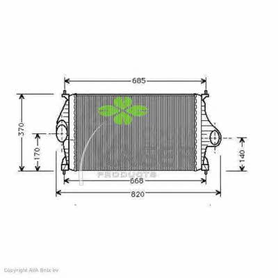 Kager 31-4128 Intercooler, charger 314128