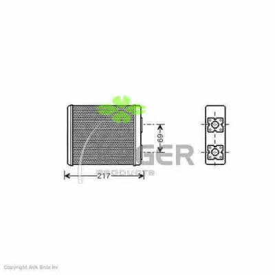 Kager 32-0043 Heat exchanger, interior heating 320043