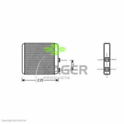 Kager 32-0090 Heat exchanger, interior heating 320090