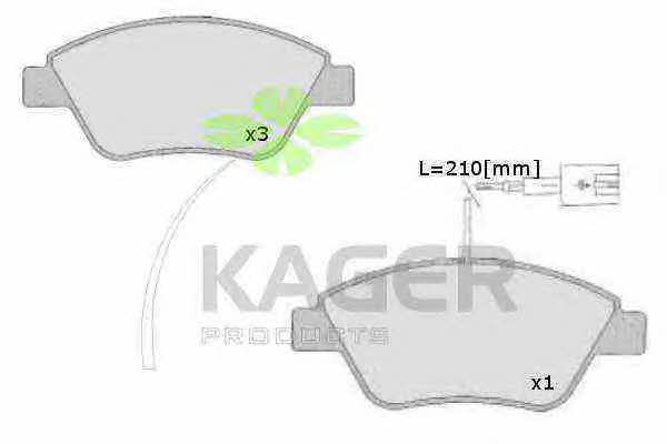 Kager 35-0542 Brake Pad Set, disc brake 350542