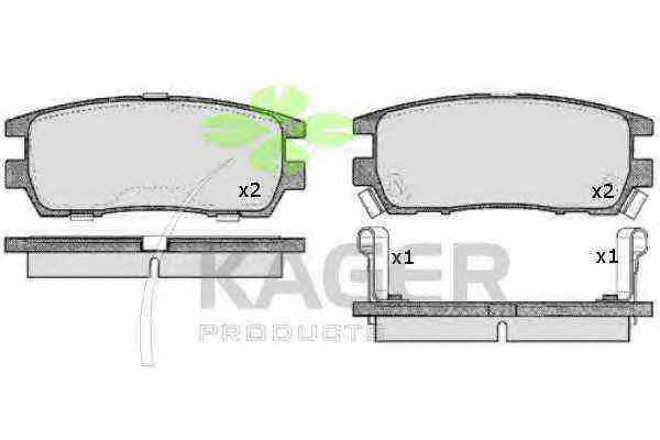 Kager 35-0620 Brake Pad Set, disc brake 350620