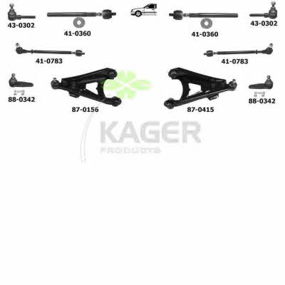 Kager 80-0165 Wheel suspension 800165