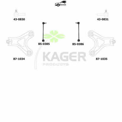 Kager 80-0536 Wheel suspension 800536
