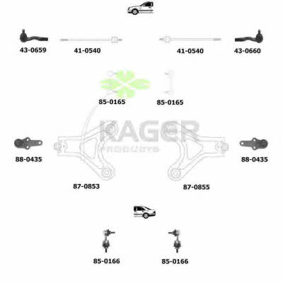 Kager 80-0559 Wheel suspension 800559