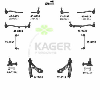 Kager 80-0718 Wheel suspension 800718