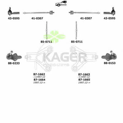 Kager 80-1016 Wheel suspension 801016