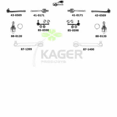 Kager 80-1068 Wheel suspension 801068
