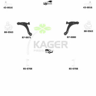 Kager 80-1135 Wheel suspension 801135