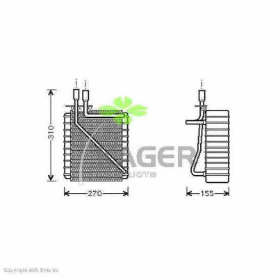 Kager 94-5701 Air conditioner evaporator 945701