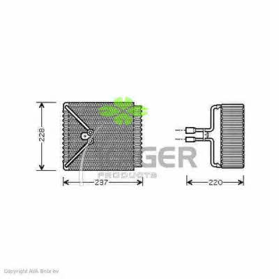 Kager 94-5707 Air conditioner evaporator 945707