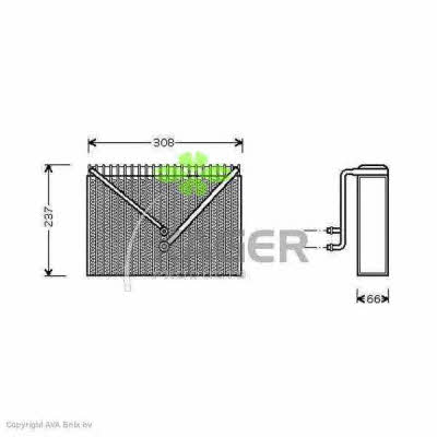 Kager 94-5748 Air conditioner evaporator 945748