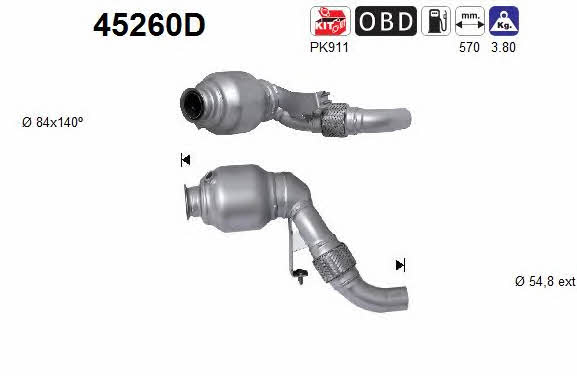 As 45260D Catalytic Converter 45260D