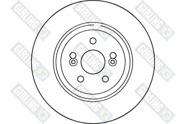 Girling 6061175 Front brake disc ventilated 6061175