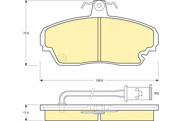 Girling 6108511 Brake Pad Set, disc brake 6108511