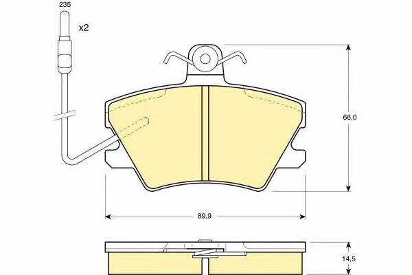 Girling 6109681 Brake Pad Set, disc brake 6109681