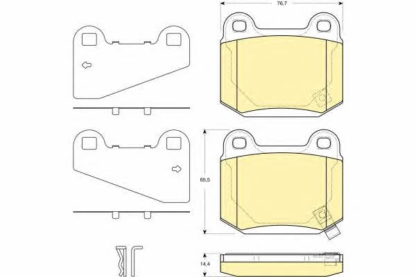 Girling 6133509 Brake Pad Set, disc brake 6133509