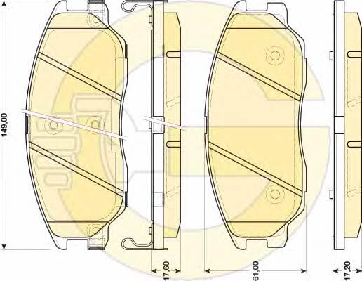 Girling 6134659 Brake Pad Set, disc brake 6134659