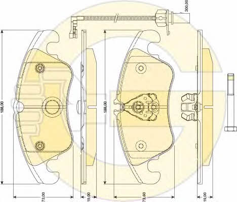 Girling 6118051 Brake Pad Set, disc brake 6118051