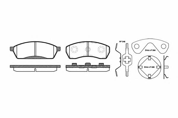 Kawe 0488 00 Brake Pad Set, disc brake 048800